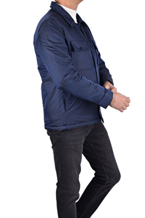 BRG-80156 MEVSİMLİK CEPLİ MONT/LACİVERT/3XL