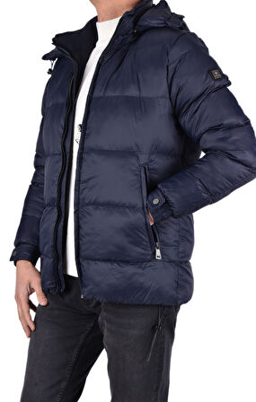 BRG-80177 KAPÜŞONLU MONT /LACİVERT/2XL