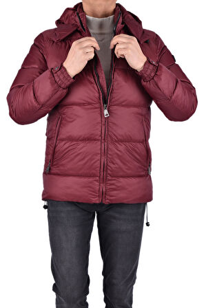 BRG-80177 KAPÜŞONLU MONT /BORDO/XL