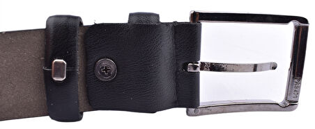 FSM-11 3,5 CM SUNİ DERİ KEMER/SİYAH/120 - 48