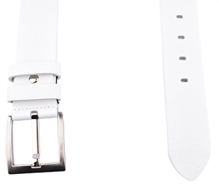 FSM-27 DERİ 4,5 CM KEMER/BEYAZ/125 - 50