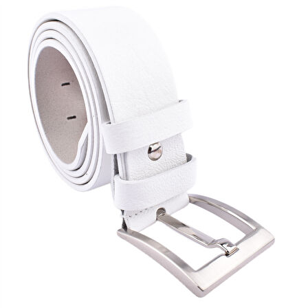 FSM-27 DERİ 4,5 CM KEMER/BEYAZ/125 - 50