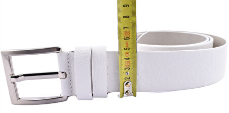 FSM-27 DERİ 4,5 CM KEMER/BEYAZ/125 - 50
