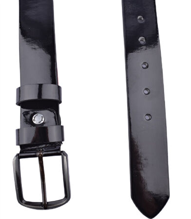 FSM-33 RUGAN SUNİ  DERİ 4 CM KEMER/SİYAH/125 - 50