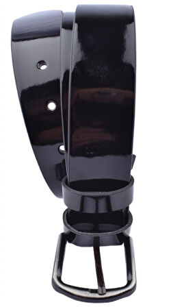 FSM-33 RUGAN SUNİ  DERİ 4 CM KEMER/SİYAH/125 - 50