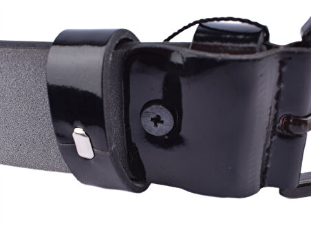 FSM-33 RUGAN SUNİ  DERİ 4 CM KEMER/SİYAH/125 - 50