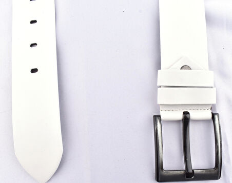 FSM-35 SUNİ  DERİ 4,5 CM KEMER/BEYAZ/125 - 50