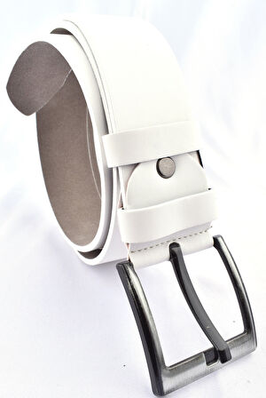 FSM-35 SUNİ  DERİ 4,5 CM KEMER/BEYAZ/125 - 50