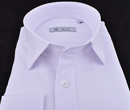 KML 10-PAMUK LYCRA SLİMFİT GÖMLEK/BEYAZ/M