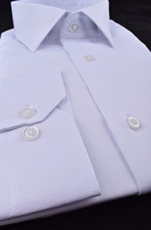 KML 09-MİCRO SATEN  SLİMFİT GÖMLEK/BEYAZ/L