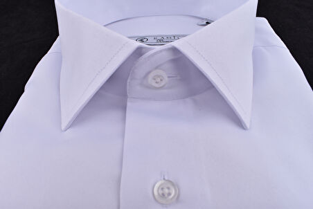 KML 09-MİCRO SATEN  SLİMFİT GÖMLEK/BEYAZ/L