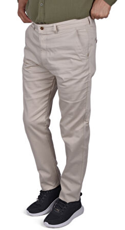 SRR-1738 LİKRALI PAMUK PANTOLON/AÇIK BEJ/36