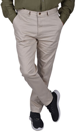 SRR-1738 LİKRALI PAMUK PANTOLON/AÇIK BEJ/36