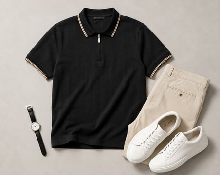 ADV 4912  FERM  POLO YAKA TİŞÖRT/SİYAH/XL