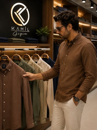 ADV 26 MSLN GÖMLEK/KAHVERENGİ/2XL