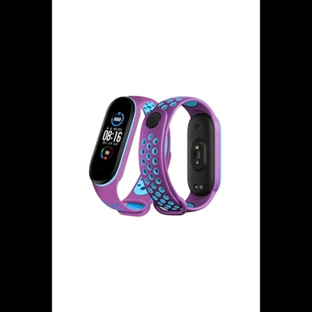 Xiaomi Mi Band 7 Spor Delikli Kordon - Mor-Mavi