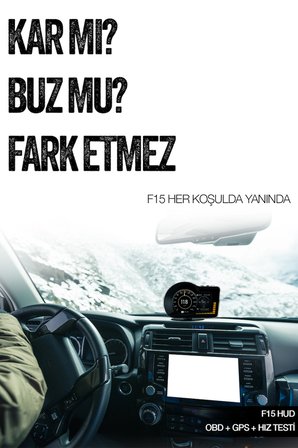 F15 HUD OBD OBD2 Dijital Kilometre RPM Su Sıcaklığı Basınç Hararet Araç Veri Ekranı Head Up Display