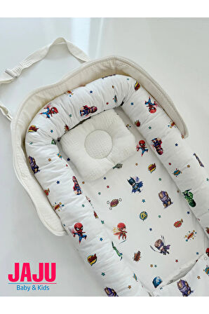 Nest Çantalı Babynest Taşınabilir Anne Yanı Sevimli Karakterler Pike Babynest