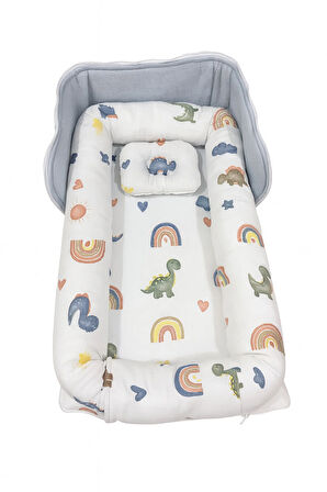 Dino Babynest Lüx Taşınabilir Çantalı Bebek Yatağı Babynest , Seyahatte, Araçta, Otelde…