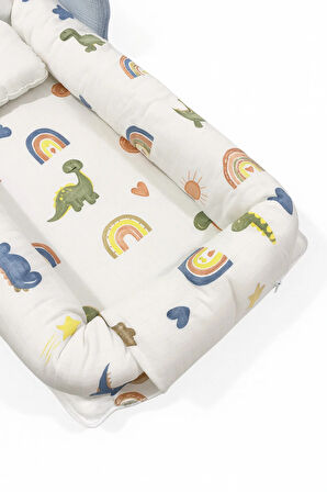 Dino Babynest Lüx Taşınabilir Çantalı Bebek Yatağı Babynest , Seyahatte, Araçta, Otelde…