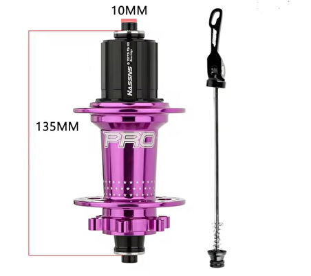 HASSNS Pro7 Arka Göbek 32 Delik Mor