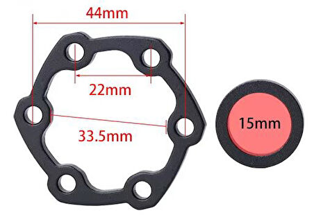 HASSNS Göbek Disk Adaptörü Ön 15x100mm 110mm Dönüştürmesine sağlar Boost