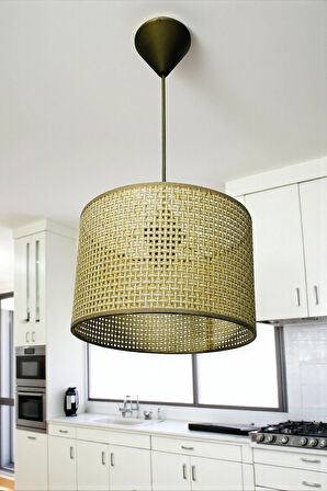 Rattan Tekli Sarkıt Avize Mutfak Banyo Antre Oturma Odası