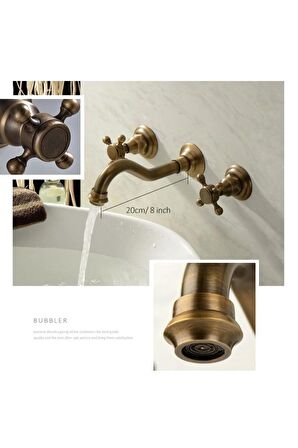 Banyo Lavabo Bataryası Ankastre Antik 3'lü Set Yeni 5 Yıl Garantili