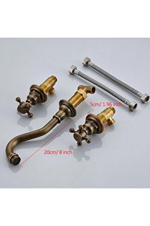 Banyo Lavabo Bataryası Ankastre Antik 3'lü Set Yeni 5 Yıl Garantili
