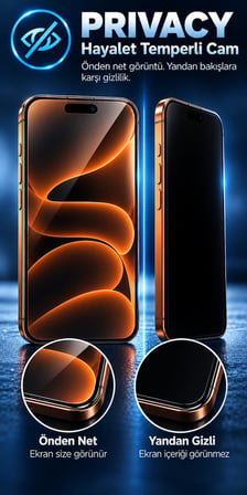 iPhone 18 Pro Max Hayalet Temperli Cam Ekran Koruyucu 9H Magic Box Kolay Uygulama