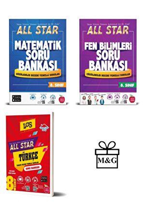 8.Sınıf All Star Matematik Fen Bilimleri Ve Türkçe Soru Bankası