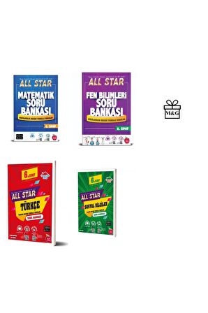 6.SINIF ALL STAR MATEMATİK, FEN BİLİMLERİ, TÜRKÇE VE SOSYAL BİLGİLER SORU BANKASI