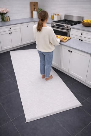 Merinos Vista 79590-060 Özel Kesme Halı Beyaz Renk