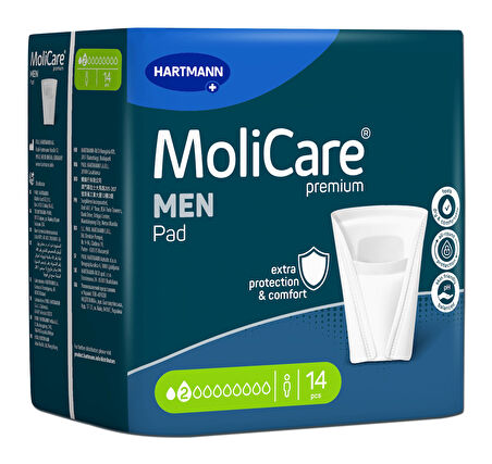  MOLİCARE MEN PAD 2 DAMLA ERKEK MESANE PEDİ  14 LÜ*6 PAKET