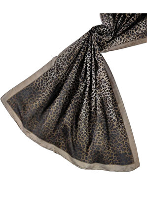 Enba Soft Pamuklu Leopar Desenli Şal 75x190 cm