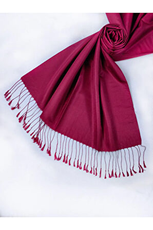 Mısırlı Eşarpları Çift Taraflı Düz Renk İpek Şal