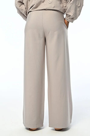 KADIN RAHAT KALIP BOL PAÇA BELİ LASTİKLİ PANTOLON