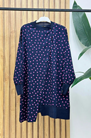 İnvee Asimetrik Kesim Tunik lacivert 6122