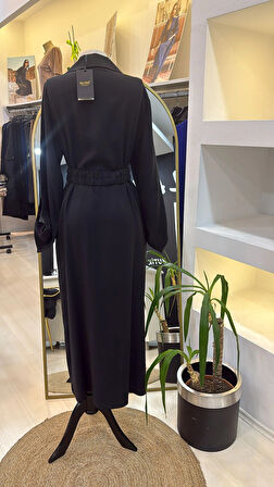 Nuss Tam Boy Fermuarlı Elbise - Siyah 2001