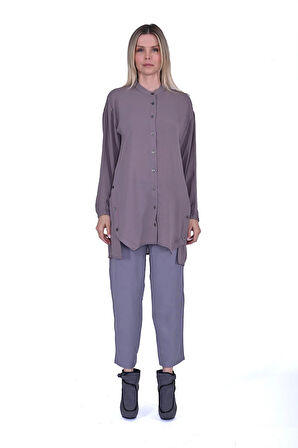 İNVEE HAKİM YAKA CAZ TUNİK 6941VİZON