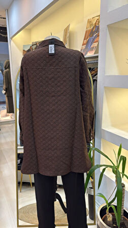 İnvee Kapitone kahve Ceket 6827