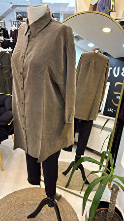 invee Terra Kadın Gömlek 7178 VİZON