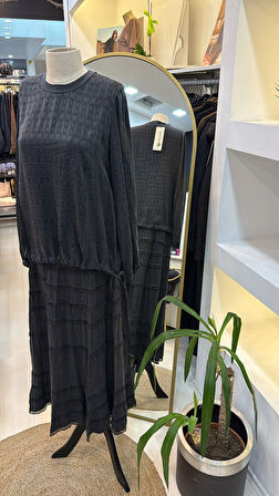 Misswhence Cupro Dantelli Etek Takım 38025 ANTRASİT