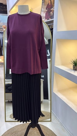 nuss triko tunik vişne k116