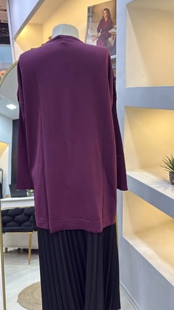 nuss triko tunik vişne k116