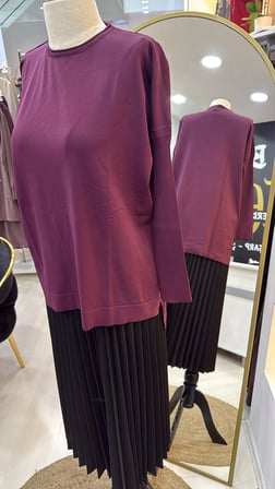 nuss triko tunik vişne k116