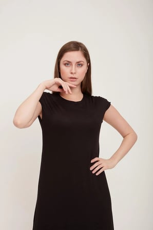 invee Penye Kolsuz Elbise BEYAZ 6139