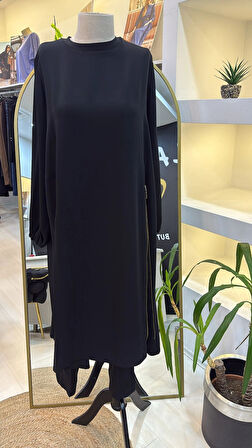 Misswhence Nakış Detaylı Tunik Takım 38028 siyah