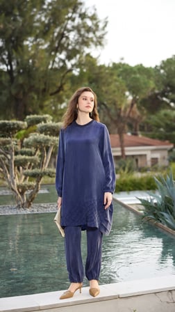 Misswhence Tunik Takım 39018 İNDİGO