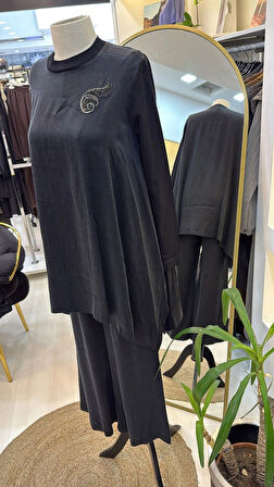 Nuss 1033 Cupra İpek Takım - SİYAH